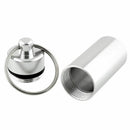 Keyring Tablets Medicine .Container Pill Box Aluminium Hol Drug Chain Key G B5X5