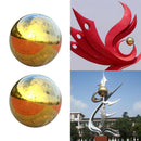 2Pcs 304 Stainless Steel Hollow Gazing Mirror Ball, Shiny Addition to Garden or