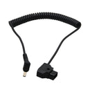 Coiled D-TAP Cable DC 5.5*2.5mm Plug Adapter for Anton Bauer Battery Dtap