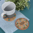 4Pcs Pot Holder Tabletop Decor Round Shape Heat Insulation Natural Cork Pine Hn