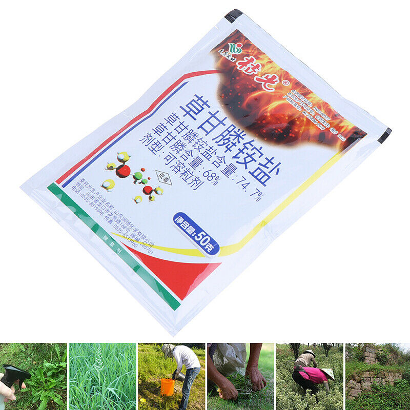 50g Ammonium glyphosate Glycine Herbicide Remove Broadleaf Weed GrassBX