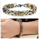 High Quality Punk Gothic Design Stainless Steel Charms Wristband Bangle Bracelet