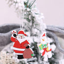 12pcs Christmas Wooden Santa Claus Snowman Elk Xmas Tree Hanging Ornaments