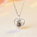 100 Languages I Love You Projection Pendant Necklace Romantic Love Wedding  I7F5