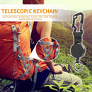 Retractable Elastic Wire Rope Outdoor Camping Burglar Anti-lost Keychain A
