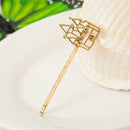 Hollow Hair Clip Hairpin Women Hair Accessory Rhinestone Hairgrip (Castle) A