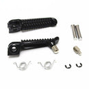 2Pcs Black Front Rear Foot Pegs Footrest Kit For Yamaha YZF R1 R6 R6S Black
