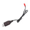 2 Pieces 4.8V USB to JST 2P Female Plug NI-MH/NI-Cd Batteries Charge Cables Cord