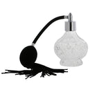 Retro Crystal Clear Glass Perfume Bottle Atomizer Refillable Fragrance Scent