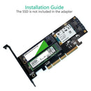 3 in 1 Msata PCIE M.2 NGFF NVME SATA SSD to PCI Express 4X SATA3 Adapter Card