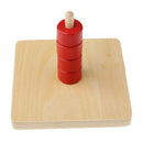 Montessori Cylindrical Vertical Dial Lantern Ring For Preschool Teaching Aid