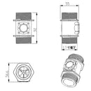 1.5" Pipe Water Flow Sensor Flowmeter Hall Flow Sensor Control 5-150L/min