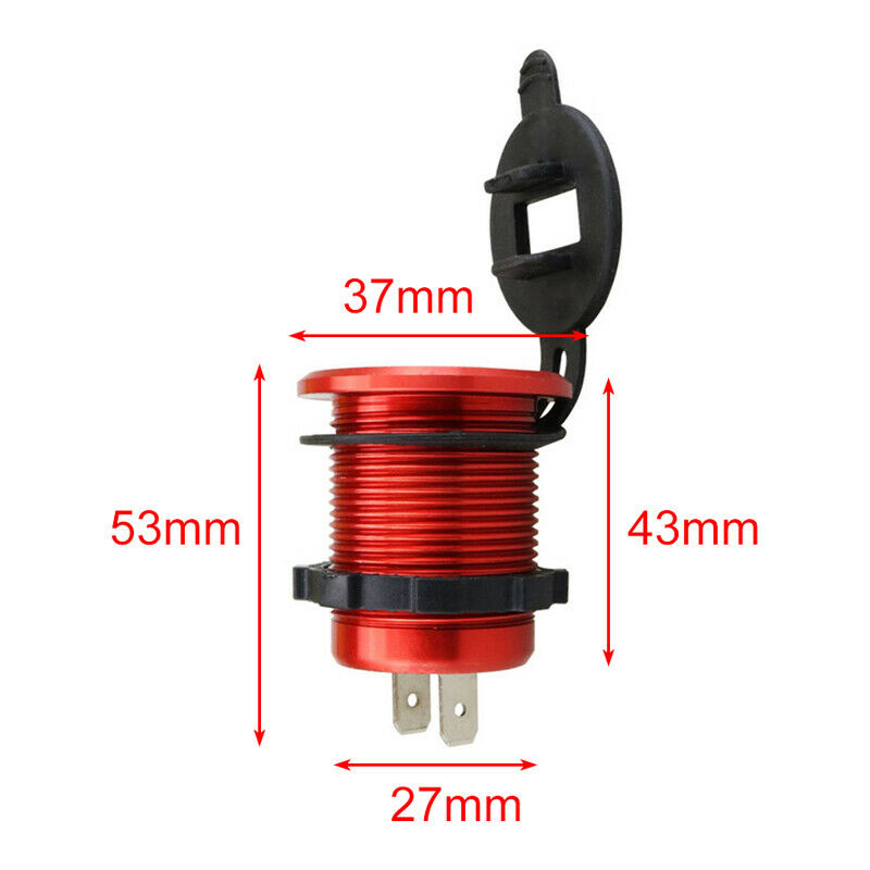 Fast Car Charger Socket Outlet QC 3.0 Dual USB Port 12V/24V For Car Truck Boat