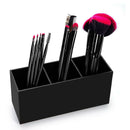3 Slot Cosmetics Brush Storage Case Acrylic Solid Color Makeup Tools Holder T2G6