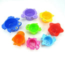 Stacking Cups Bath Toys for Toddlers: the Sea Animal Stacker with Holes for O7M5