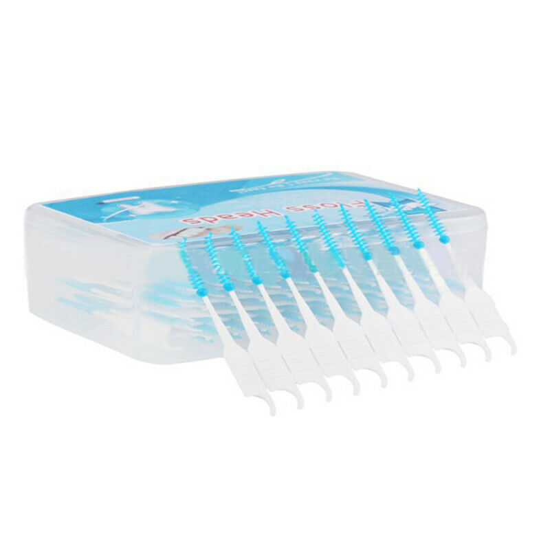 200pcs Disposable Interdental Brush Dental Floss Teeth Clean Dual Head Toothpick