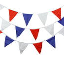 12 Flags White Red Blue Flag Banner Pennant Wedding/Birthday Party Decor