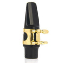 Black & Golden Saxophone Mouthpiece with Ligature Cap 2.5 reed for Alto Sax