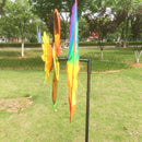 Sunflower Windmill Triple Wind Spinner Yard Garden Decoration Child Kids Toys BX