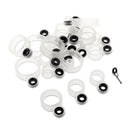 22 Pieces Silicone Fishing Rods Guides Rod Repair Kit DIY Rod Tip Eye Rings