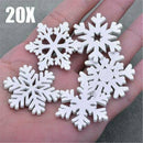20pcs Wooden Christmas Snowflake Tree Decoration Craft Hanging Bauble Blank New