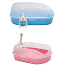 2X(Pet Dog Toilet Bedpan Cat Litter Box Semi-Closed Sand Basin Cat Dog Tray