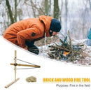 Bow Drill Friction Fire Starter Firemaking Tools Outdoor Survival Props