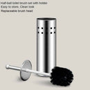 Durable Hiding Freestanding Long Toilet Brush Set with Holder Canddy Tall Handle