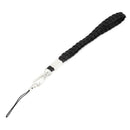 Wrist Flat Braid Cord Choker for Smartphone Black 22 cm X1R4