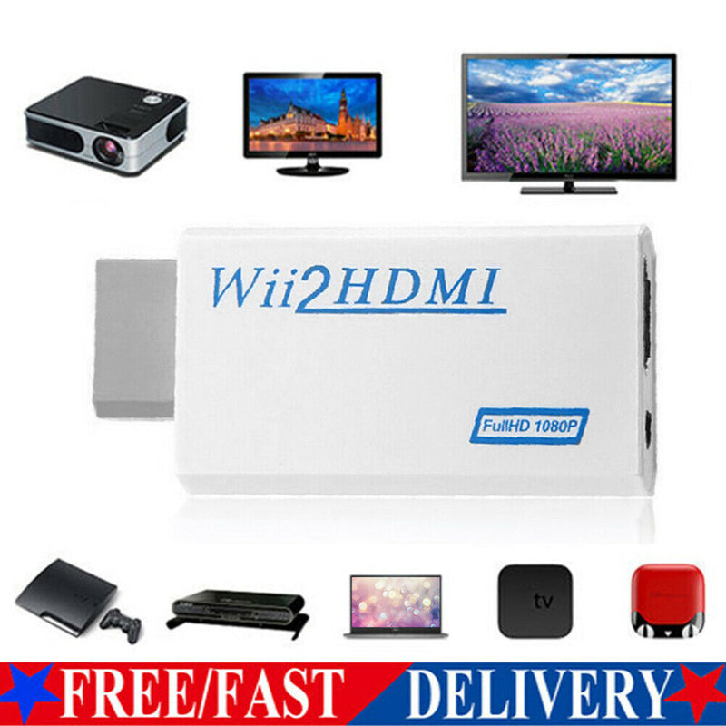 1080p Wii HDMI Adapter Wii to HDMI Converter 3.5mm Adapter Audio HD Video Output