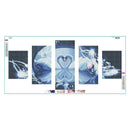 Swans 5D DIY Full Drill Diamond Painting 5-pictures Combination Craft Kits