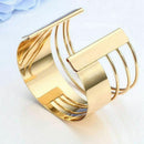 Metal Coil Open End Cuff Bracelet for Women, Mother's Day Gift Birthday Gif