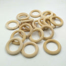 10x Unfinished Wooden Ring Loop Circles for Jewelry Making Kids Crafts 50mm