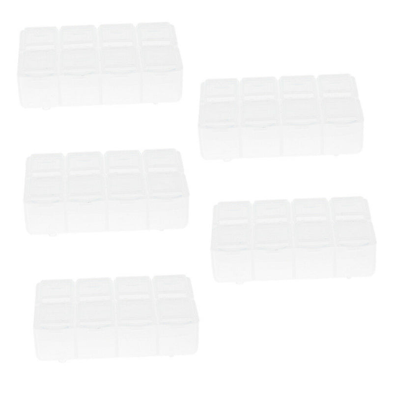 5x 8 Compartments SmartPhone Repair Tool Organizer Storage Case Holder Box