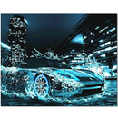 Hand-painted Blue Passion Car DIY Oil Painting by Numbers Canvas Home Dec PRB