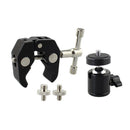 Super Clamp + 1/4" Thread Ball Head for Cameras Lights Umbrellas Hook Shelve