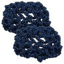 2 Pcs Navy Blue Elastic Band Meshy Net Bun Cover Hairnets for Women X1Q6