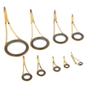 9pcs Various Sizes Fishing Rod Guides Tips, Fishing Line Spinning Rod Guide Eyes