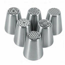 6Pcs/Set Russian Tulip Icing Piping Nozzles Stainless Steel Pastry Cake TooS Hn