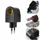 AC Wall Outlet To 12V DC Cigarette Lighter Car Socket Adapter Cell Phone Charger