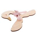 Cartoon Swan Baby Kid Nursery Room Wooden Coats Clothes Garment Hooks Hanger