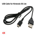 4x USB Charging Power Cable Fit for Nintendo DS Lite Handheld Consoles