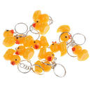 Set of 12pcs Cute Yellow Duck Pendant Bag/Purse Ornament Keychain Keyring