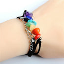 Ornaments Colorful Beads Necklace Yoga Buddha Beads Energy Seven Chakra  JR