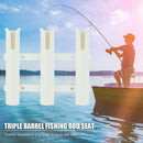 3 Tubes Outdoor Boat Rod Holder Nylon Plastic Fishing Pole Support Bracket A