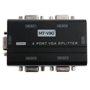 1 PC to 4 Monitor 4 Port VGA SVGA Video LCD Splitter Box Adapter 250MHz for PC