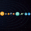 Glow In The Dark 30cm Wall Stickers Round Planets Star Luminous Kids Room Decor