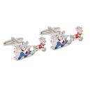 Merry Christmas Santa Clause Sleigh Cufflinks Cuff Links Mens Jewelry Gift