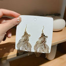 Classic Good Luck Koi Fish Hollow Earrings Hook Drop Dangle Women Jewelry Gift