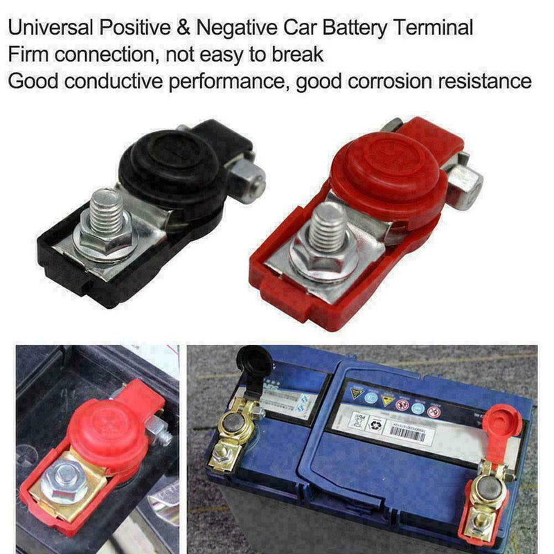 1Pair Car Battery Terminal Adjustable Clamp Clip Connector Nagative Positiv B0I1
